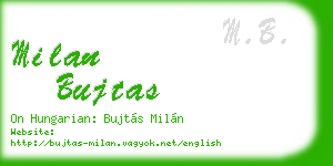 milan bujtas business card